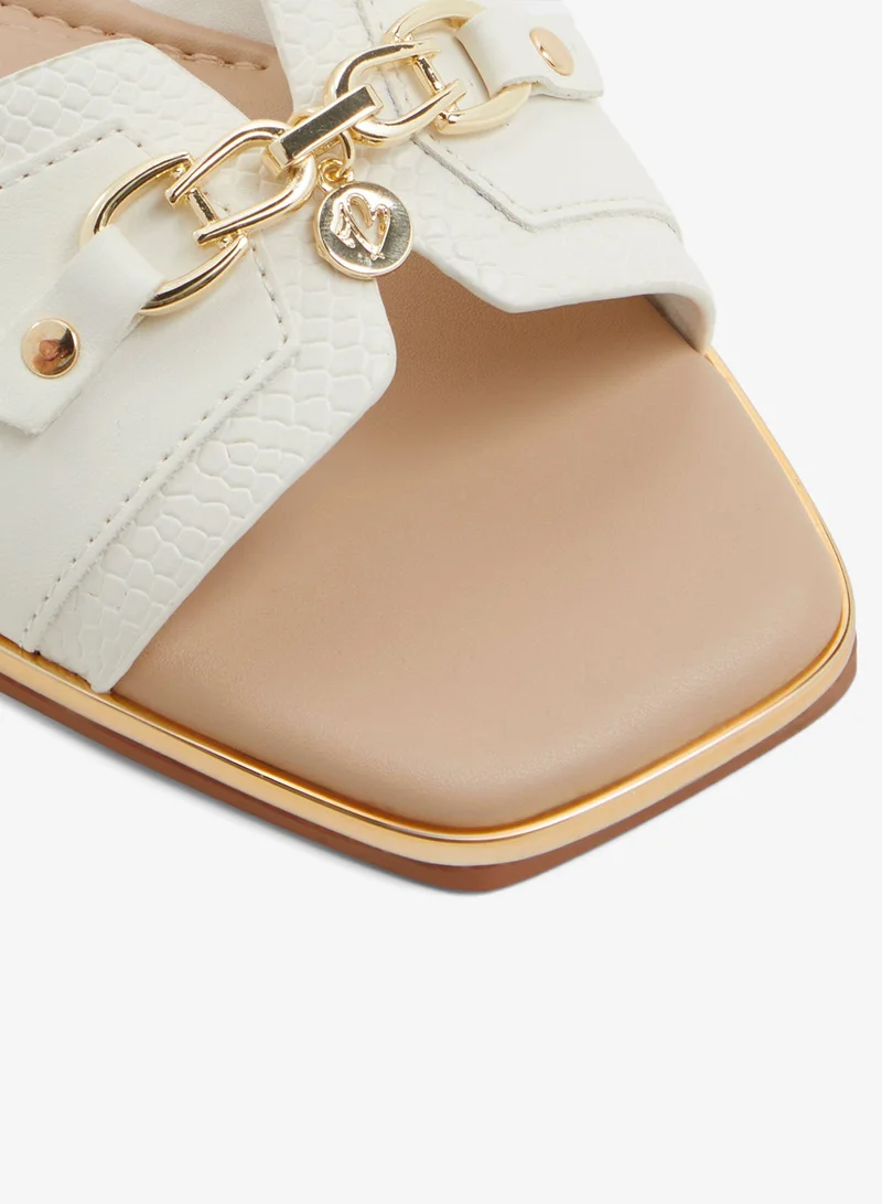 Aldo  Alamassi Women's White Flat Sandals for Women | Best Price UAE