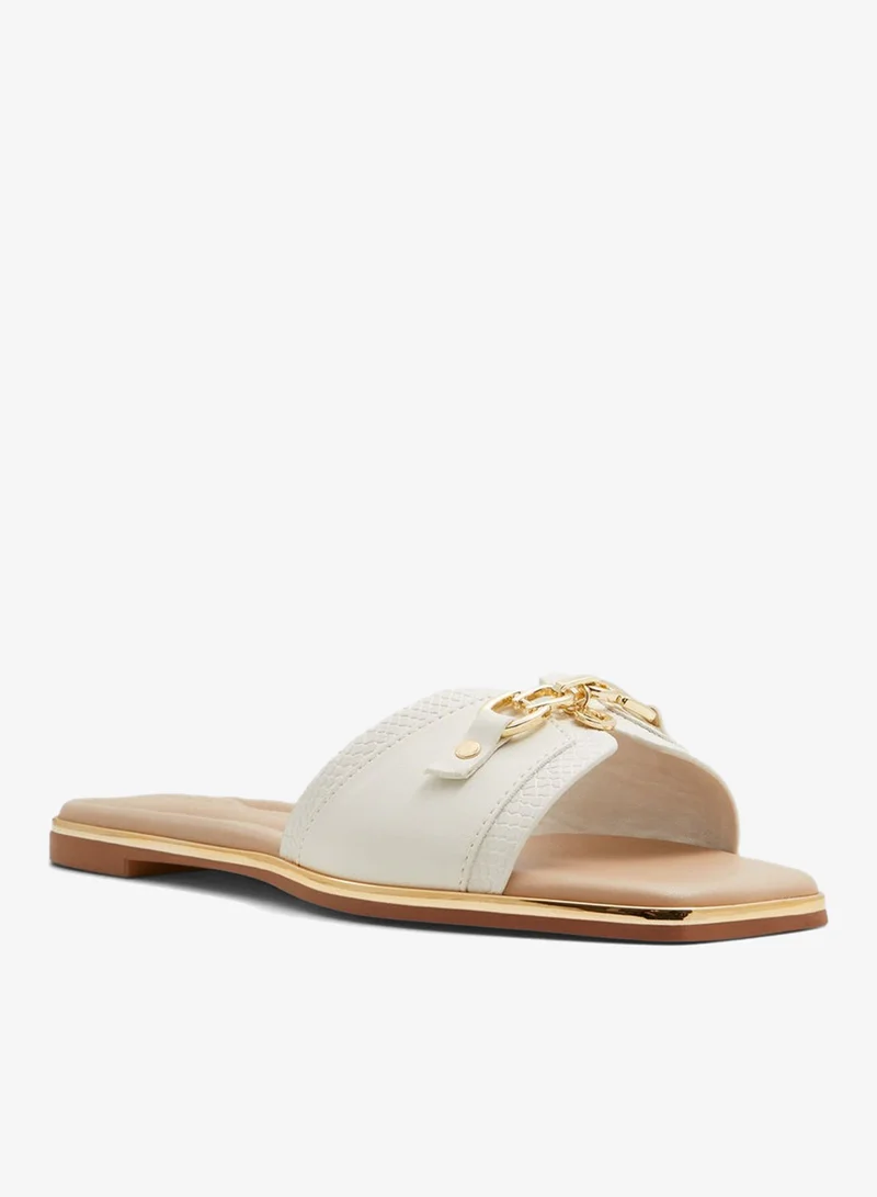 Aldo  Alamassi Women's White Flat Sandals for Women | Best Price UAE