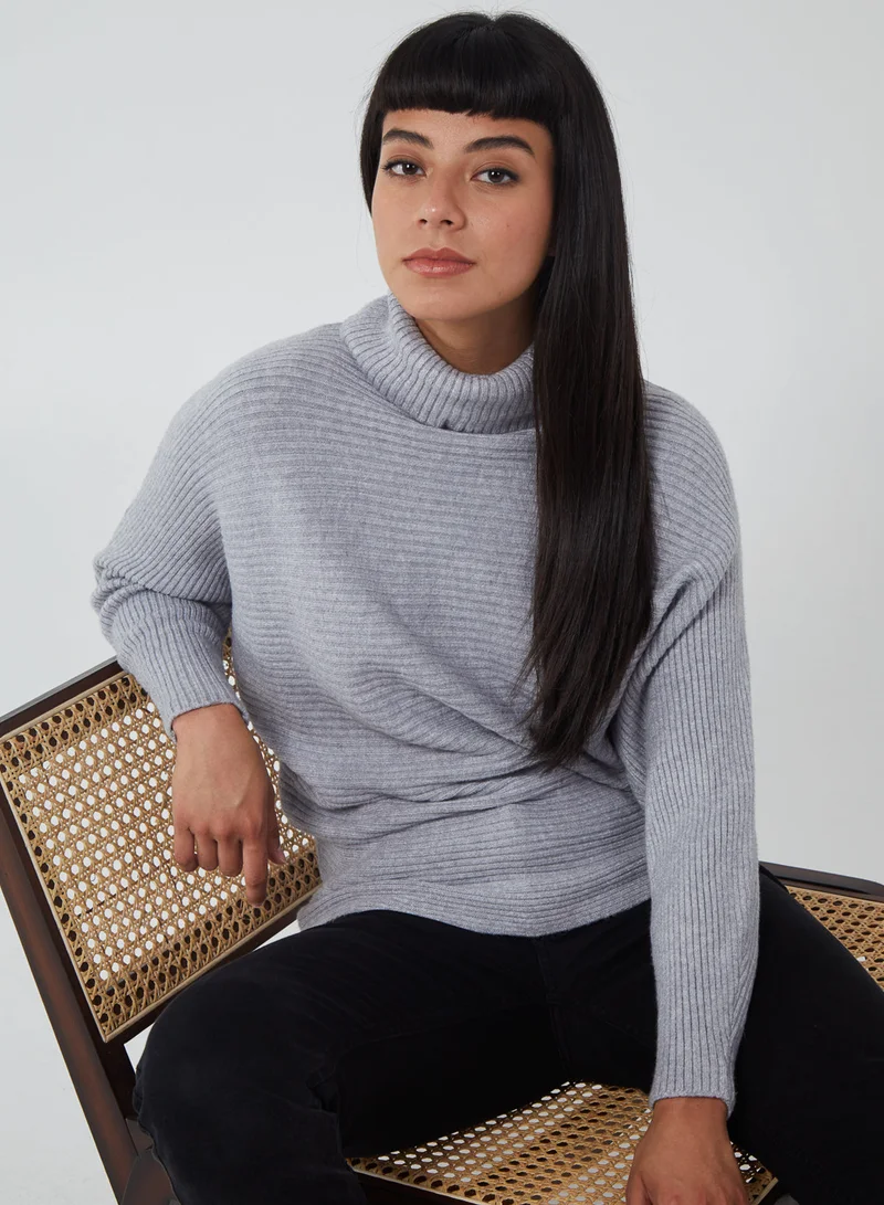 Blue Vanilla MADDISON - Batwing Roll Neck Jumper