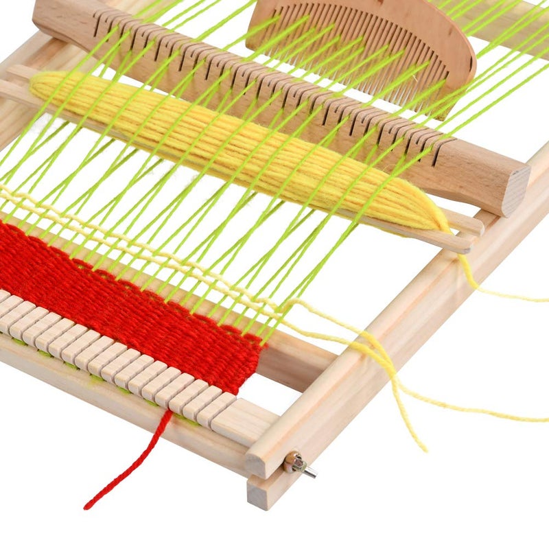 FOCCTS Wooden Multi-Craft Weaving Loom Large Frame 9.84 x 15.35 x 1.3inch, Tapestry Loom Wooden Weaving Loom Creative DIY Weaving Art for Kids, Beginners and Expertsrt - Image 5