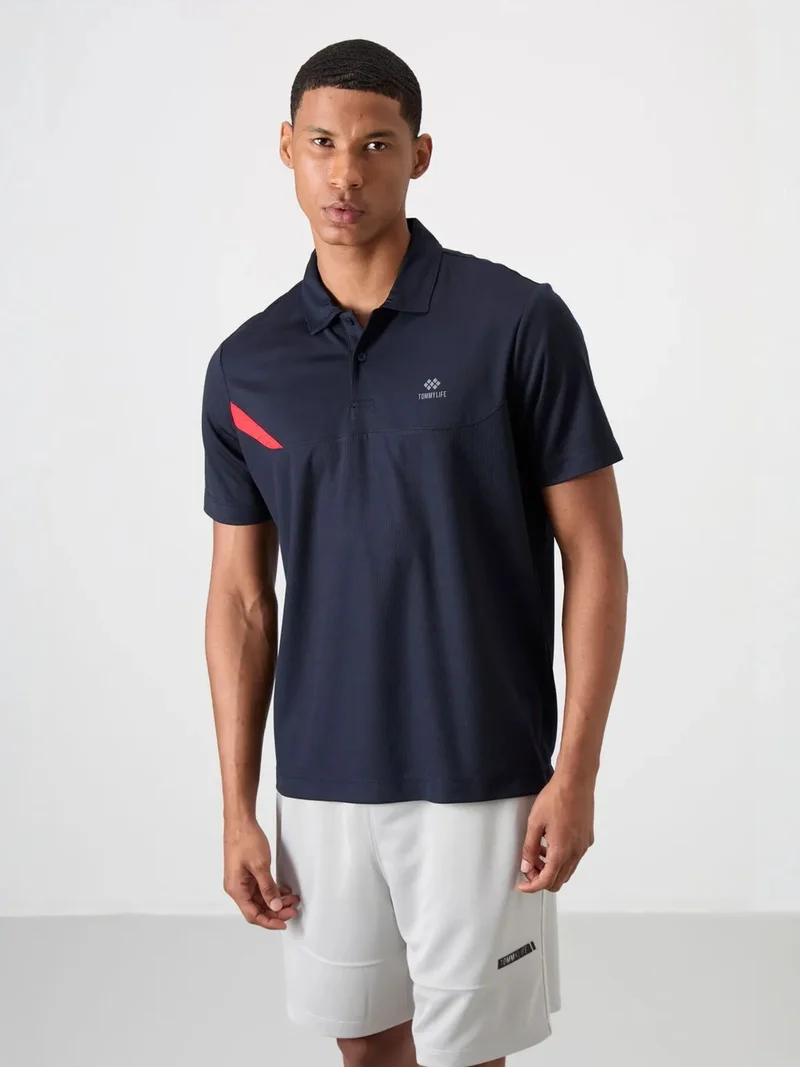 تومي لايف TOMMY Men's Polo Collar Short Sleeve T-Shirt