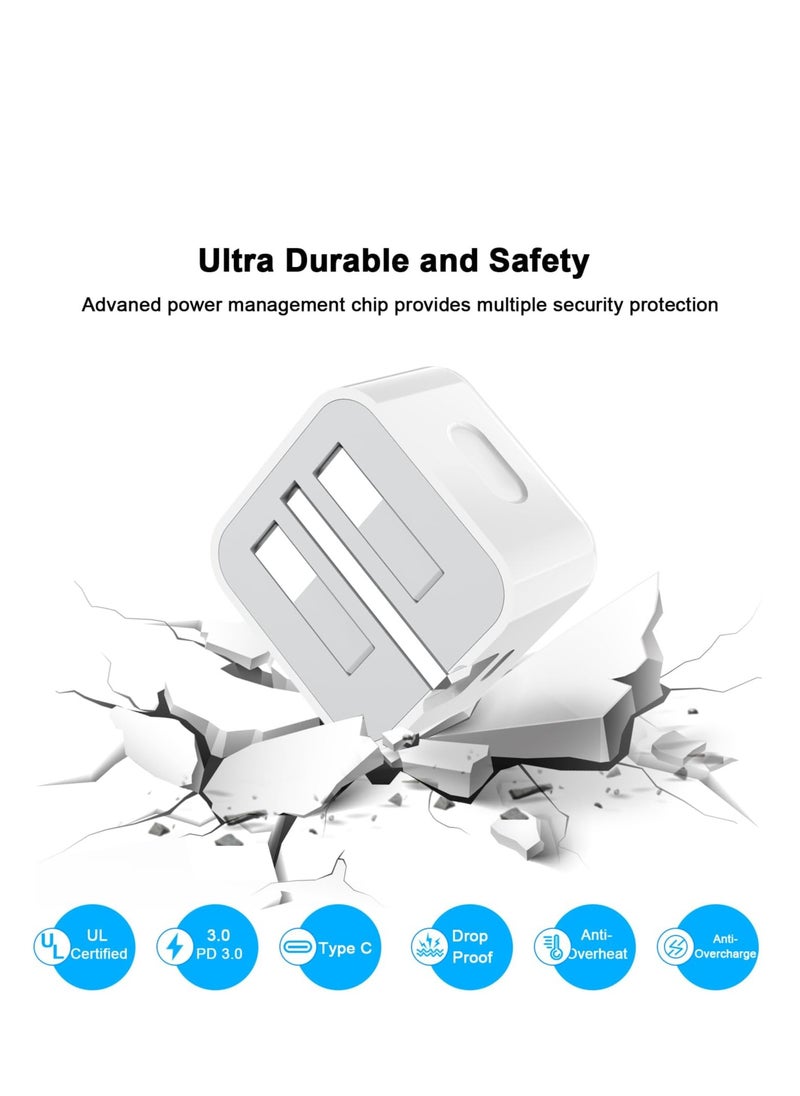Generic - iPhone 16 Charger, 20W PD USB C Charger UK Power Adapter Plug with 1M USB C to C Charging Cable Cord for iPhone 16/16 Plus/16 Pro/16 Pro Max/15/15 Plus/15 Pro/15 Pro Max - Image 1