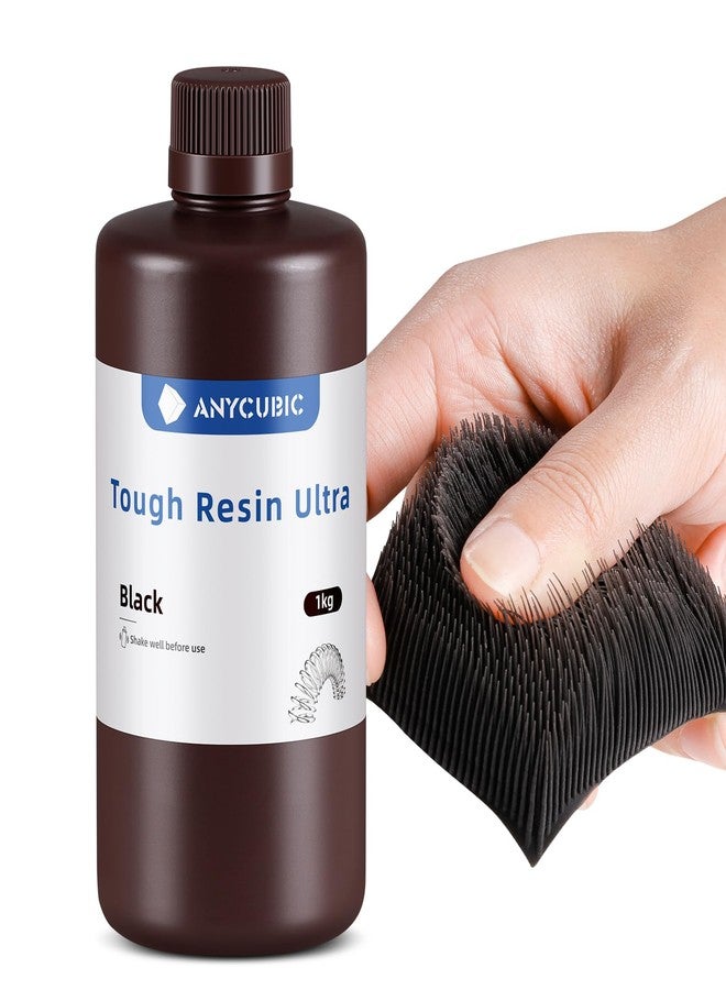 ANYCUBIC Ultra Tough Resin, 3D Printer Resin with Strong Impact Resistance and High Flexibility, Suitable for Direct Use or as an Additive, Wide Compatible for LCD Resin 3D Printers (Black, 1kg) - Image 1