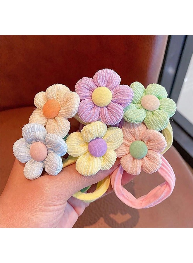 12 قطعة من ربطات الشعر للبنات، إكسسوارات شعر ملونة بفيونكات لطيفة، حبال للشعر بمظهر ذيل حصان لطيف - Image 3