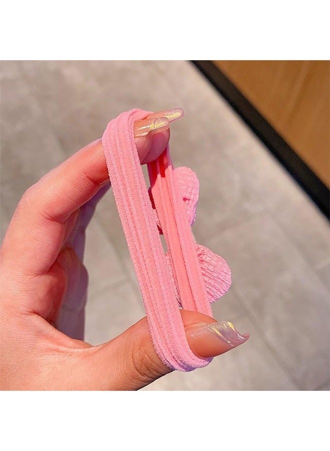 12 قطعة من ربطات الشعر للبنات، إكسسوارات شعر ملونة بفيونكات لطيفة، حبال للشعر بمظهر ذيل حصان لطيف - Image 5