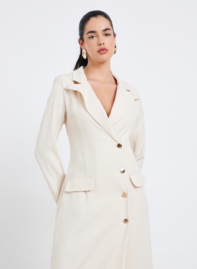 Styli Women Off-White Blazer Midi Dress - Image 2