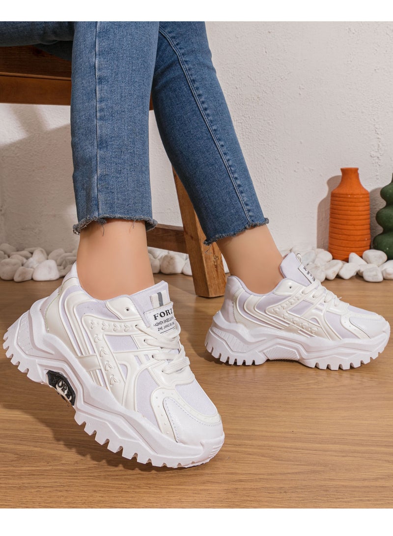 فيبراندا سنيكرز عصري للنساء L-585-ابيض - Image 1