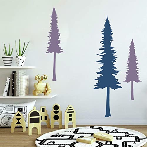 Easu Large Pine Tree Wall Stickers Ever Green Tree Wall Decals Peel and Stick Forest Pine Tree Nursery Room Art Kids Room Bedroom Decoration - Image 3