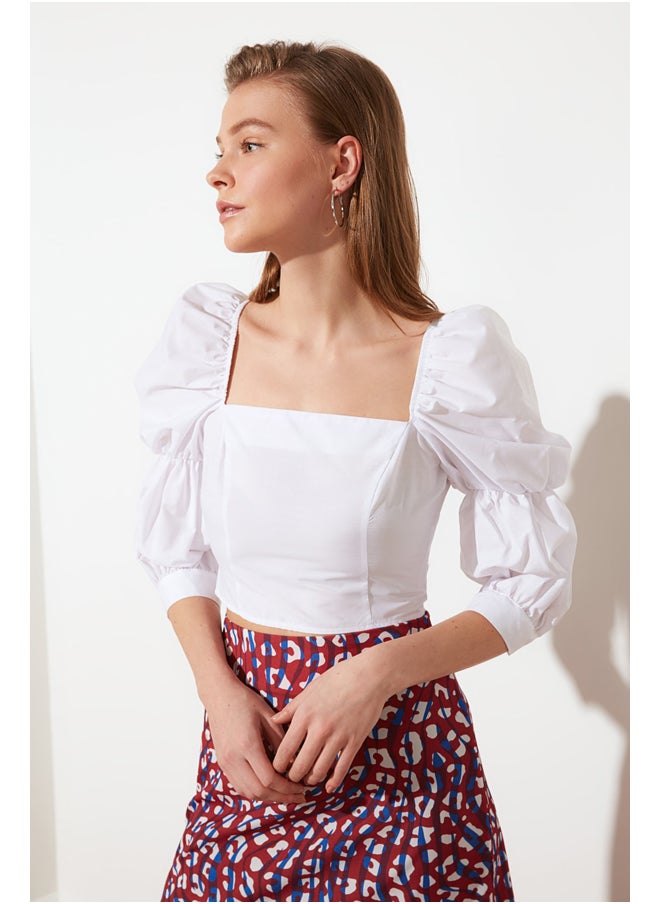 trendyol - Blouse - White - Fitted - Image 1