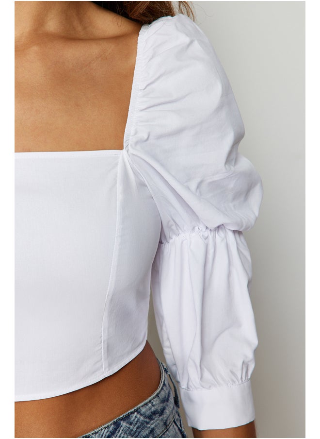 trendyol - Blouse - White - Fitted - Image 1