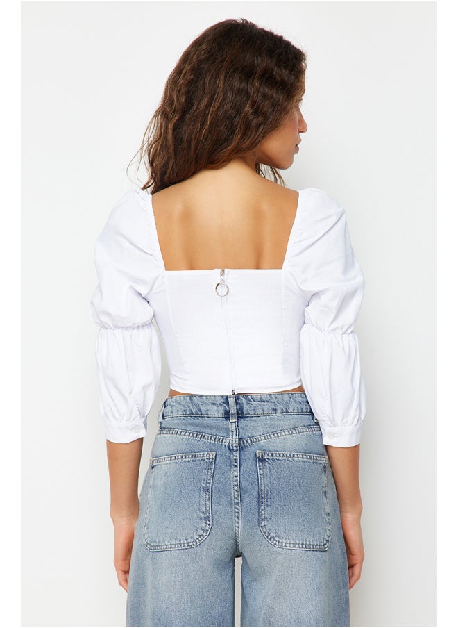 trendyol - Blouse - White - Fitted - Image 1