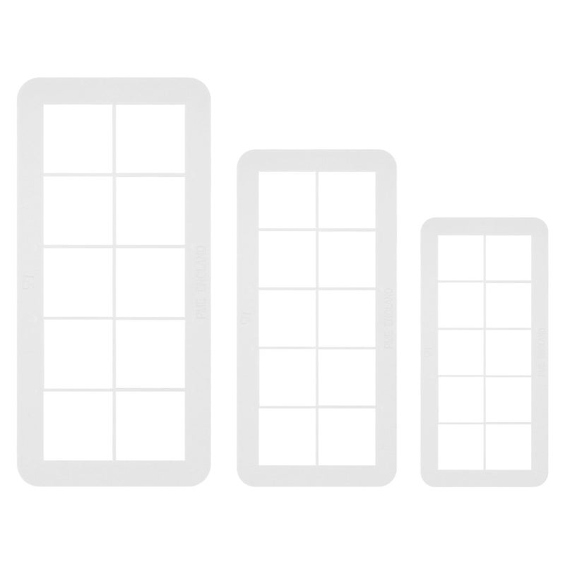 PME  Set Geometric Multicutters for Cake Design-Square-Small  Medium & Large Size  Set of 3  Standard  White - Image 3