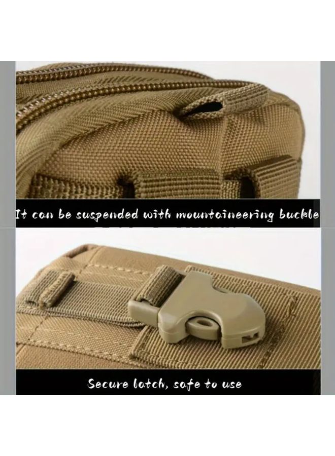 Camouflage Tactical Waist Pack Black Adjustable Breathable Nylon For Outdoor Cycling Hiking - Image 5