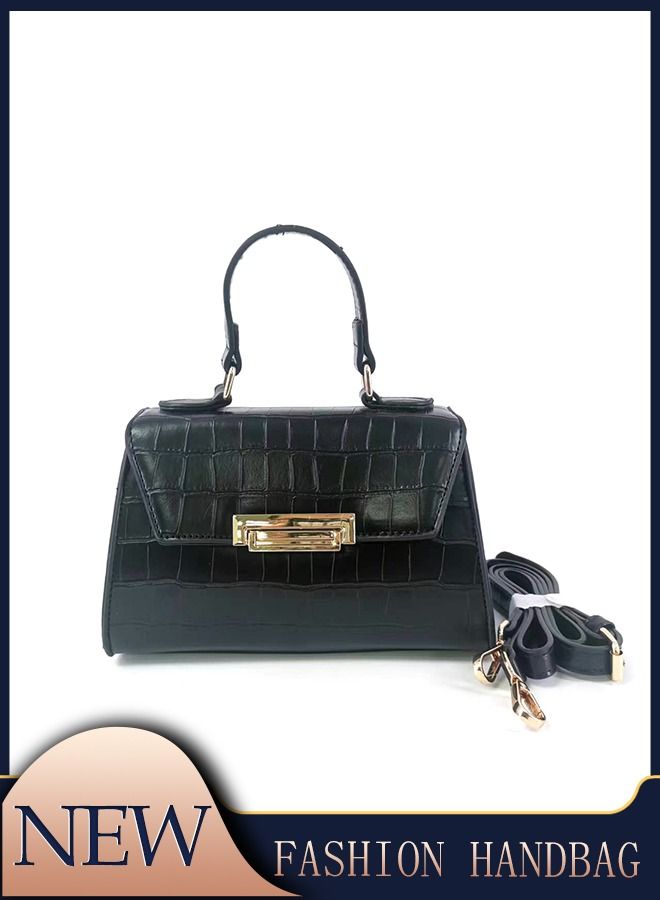 Sling Bag with Long Strap for Women Shoulder Crocodile Pattern Handbags Purse - Image 1