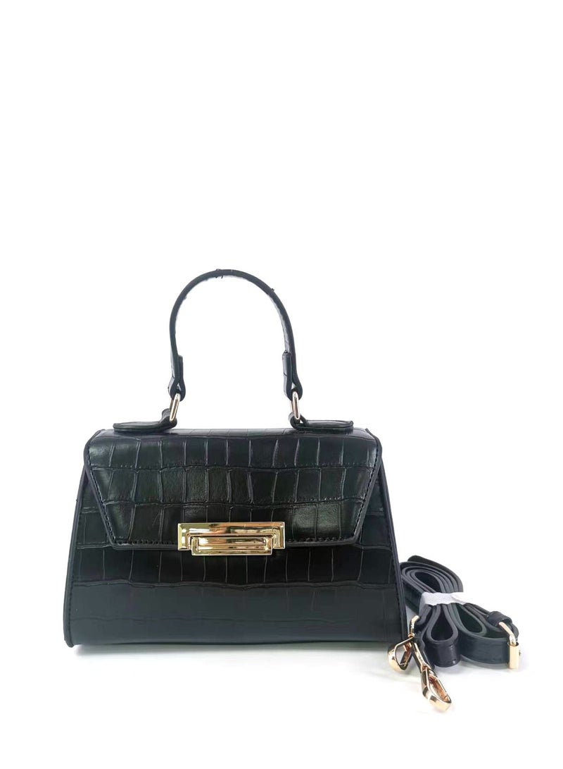 Sling Bag with Long Strap for Women Shoulder Crocodile Pattern Handbags Purse - Image 2