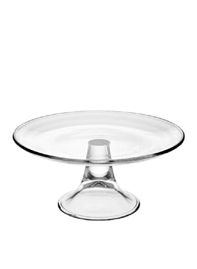 Murano High Definition Glass Footed Cake Plate Crystal Clear 32 cm VDVM101280/VDVS100516