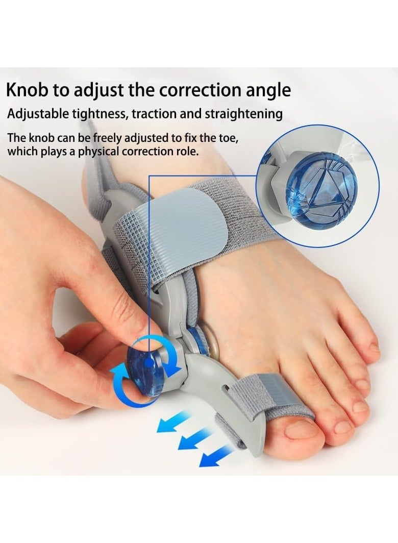 Bunion Corrector for Women Men Big Toe Adjustable Knob Bunion Corrector for Bunion Relief Bunion Fix with Bunion Silicone Pad Suitable for Left and Right Feet - Image 2