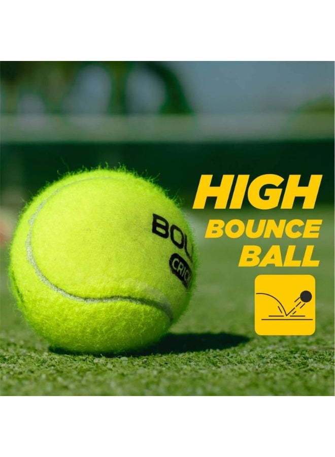 BOLDFIT BOLDFIT Tennis Ball Box Cricket Ball Set Pack Green High Bounce Light Weight Soft Combo Tennis Ball  (Standard, Pack of 3)  - Image 4