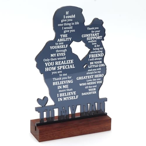 Heartfelt Gifting هدايا الأب من الابنة - هدية ذات معنى ليوم الأب، عيد الميلاد، هدية عاطفية للأب، الأب البديل، بابا، الجد، لوحة تذكارية أكريليك لتزيين المكتب في المنزل - Image 3