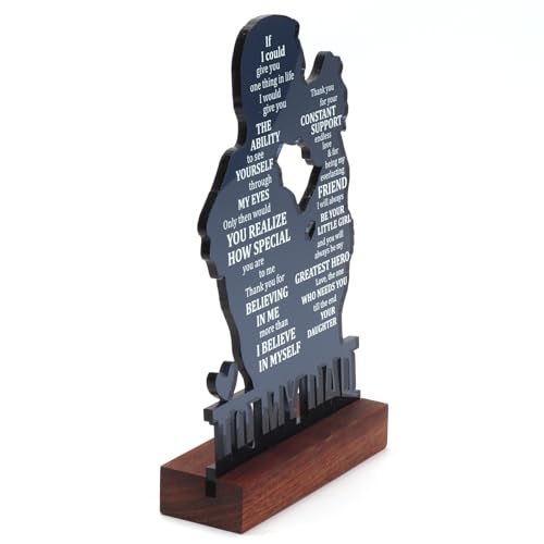 Heartfelt Gifting هدايا الأب من الابنة - هدية ذات معنى ليوم الأب، عيد الميلاد، هدية عاطفية للأب، الأب البديل، بابا، الجد، لوحة تذكارية أكريليك لتزيين المكتب في المنزل - Image 4