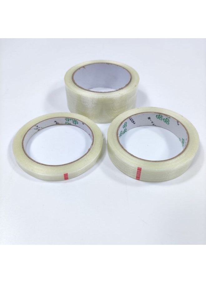 Generic - Aircraft Model Fiber Tape Super Sticky Packaging Tape Vertical Grid Cross Pattern Consumables Accessories Tools-Color:1cm Vertical Pattern (large Roll 20 M Long) - Image 1