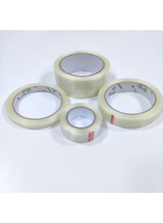 Generic - Aircraft Model Fiber Tape Super Sticky Packaging Tape Vertical Grid Cross Pattern Consumables Accessories Tools-Color:1cm Vertical Pattern (large Roll 20 M Long) - Image 1