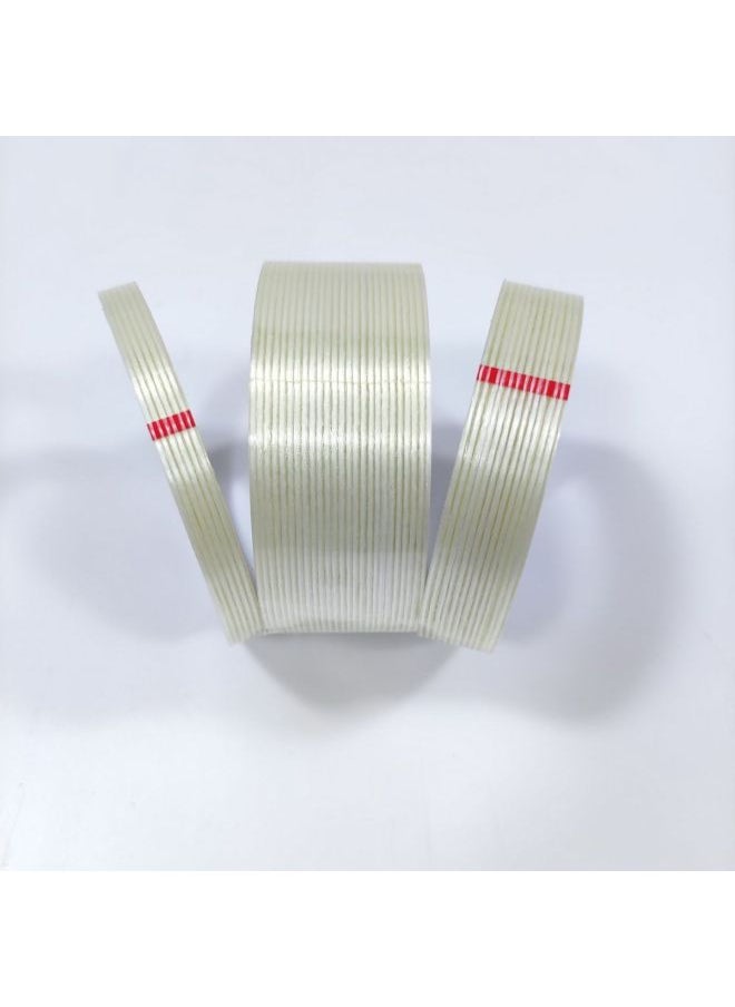 Generic - Aircraft Model Fiber Tape Super Sticky Packaging Tape Vertical Grid Cross Pattern Consumables Accessories Tools-Color:1cm Vertical Pattern (large Roll 20 M Long) - Image 1