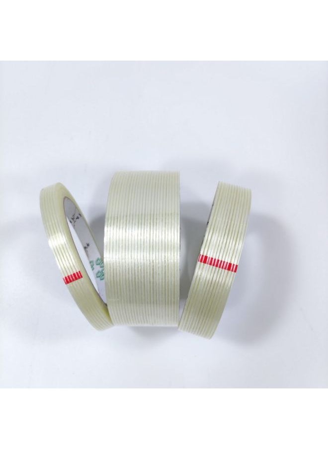 Generic - Aircraft Model Fiber Tape Super Sticky Packaging Tape Vertical Grid Cross Pattern Consumables Accessories Tools-Color:1cm Vertical Pattern (large Roll 20 M Long) - Image 1