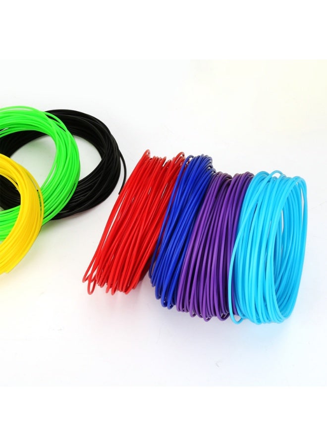 5 أمتار PLA 3D طباعة قلم مستهلكات ملونة عديمة الرائحة السلامة البلاستيكية خيوط قطر 1.75 مم للطباعة ثلاثية الأبعاد قلم، 20 قطعة، لون عشوائي - Image 2