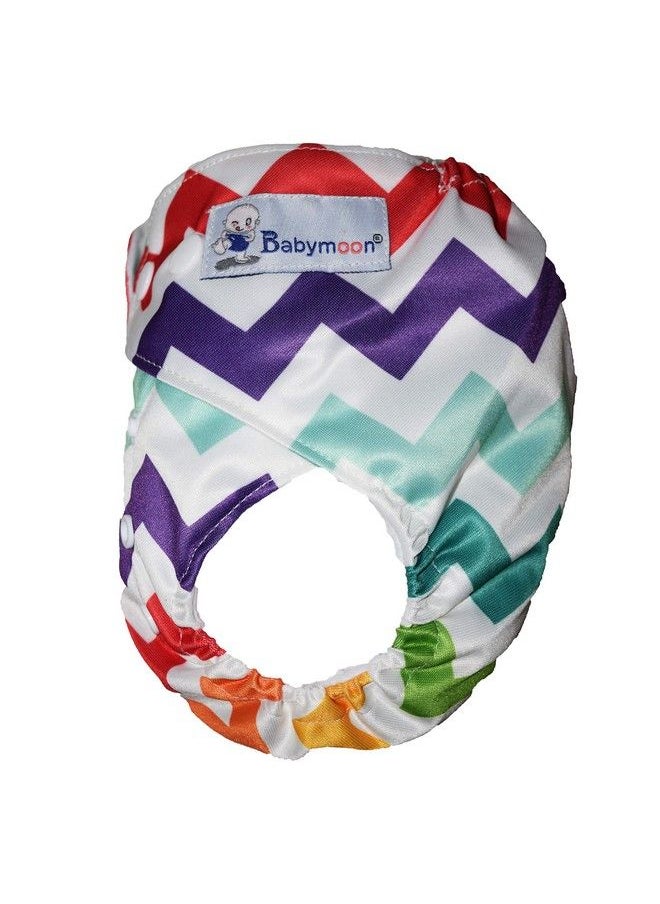BabyMoon (Set Of 2) 1 Cloth Diaper With 5Layers Charcoal Bamboo Insert) Premium Adjustable Reusable Cloth Diaper (Zigzag)  - Image 5