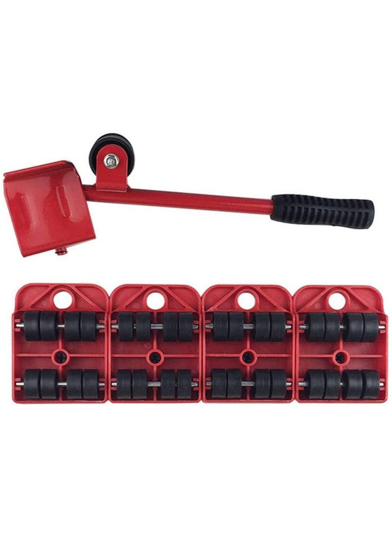 Furniture Lifting and Moving Tool 5 Pcs Set Furniture Lifter Heavy Appliance Lifting Movers Furniture Move Tools Set with 1 Lifting Rod and 4 Packs 360 Degree rotatable Furniture Slides Kit  - Image 2