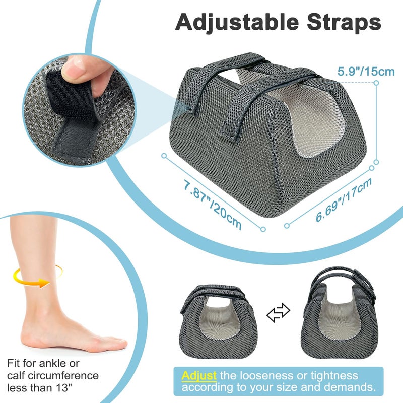 KAAMOS Heel Protector for Pressure Sores in Bed, Ankle Pillow for Pressure Relief, Bed Sores Heel Elevator Pillow, Foot Elevation Pillows for Swelling, Foam Wedge Foot Support Cushion for Bedridden Patients - Image 2