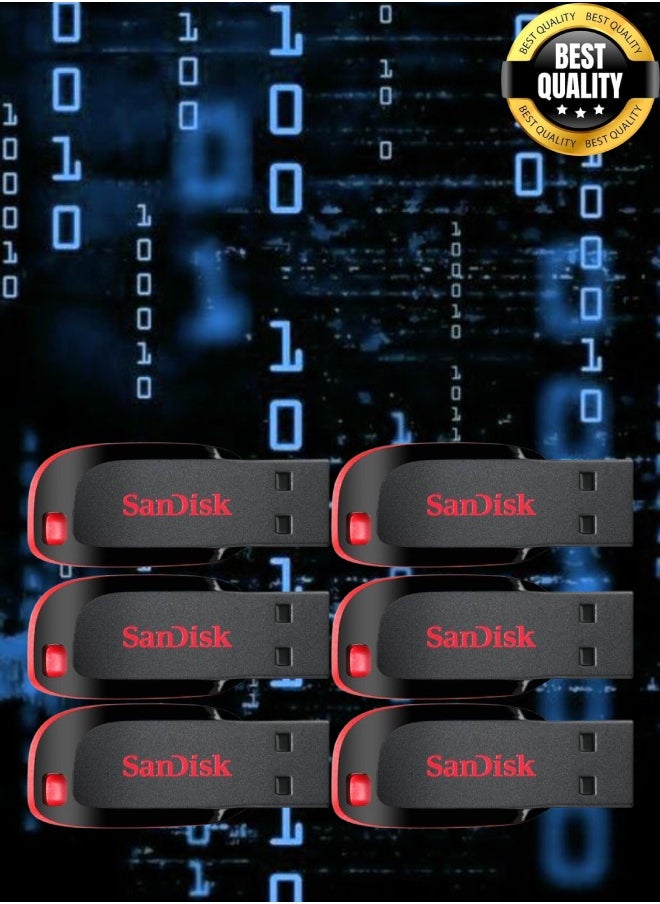 Sandisk 6 Pieces 32GB Cruzer Blade Usb Flash USB2.0  - Image 1