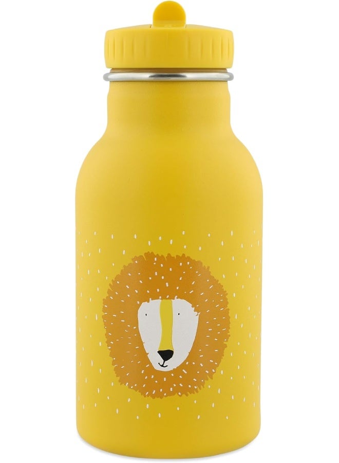 Trixie Insulated Drinking Bottle - Mr. Lion - 350ml Stainless Steel Water Bottle for Kids - Yellow - Image 1