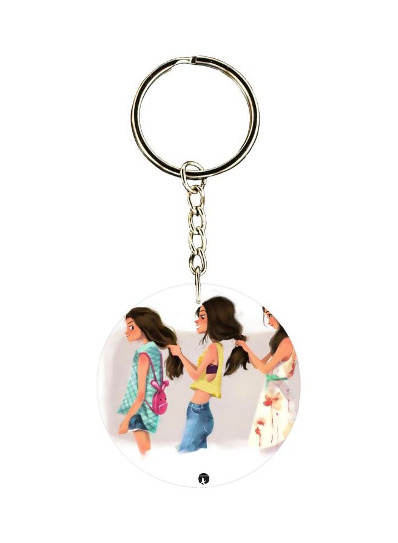 Cartoon Themed Single Sided Key Chain