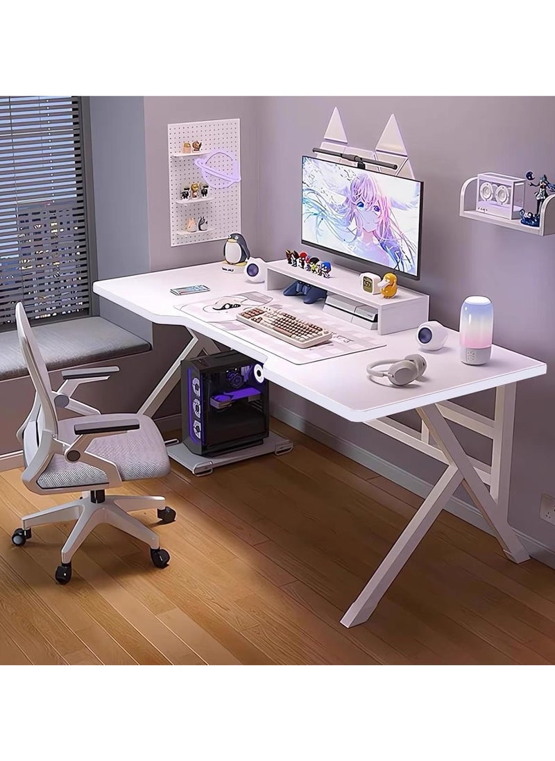 Chulovs 120*60*73cm white Gaming Table & Desk Ergonomic PC Workstation for Home Offices – A Versatile Solution for Gaming and Study in Modern Homes, Perfect for Students and Gamers, Offering Spacious, Functional Design  - Image 3