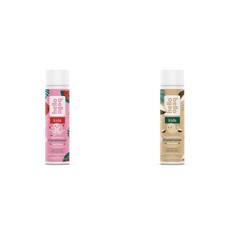 Hello Bello Kids Conditioner  Hypoallergenic pHBalanced  DermatologistTested  Watermelon  Coconut Scents 10 Fl Oz 2 Pack