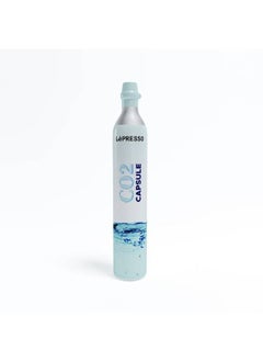 LePRESSO 0.6L CO2 Capsule / Turns Water into Sparking Water in Seconds / Easy Install & Usage / Safe & Without Gas Leakage / Automatic Deflation at High Pressure- Silver  - Image 1