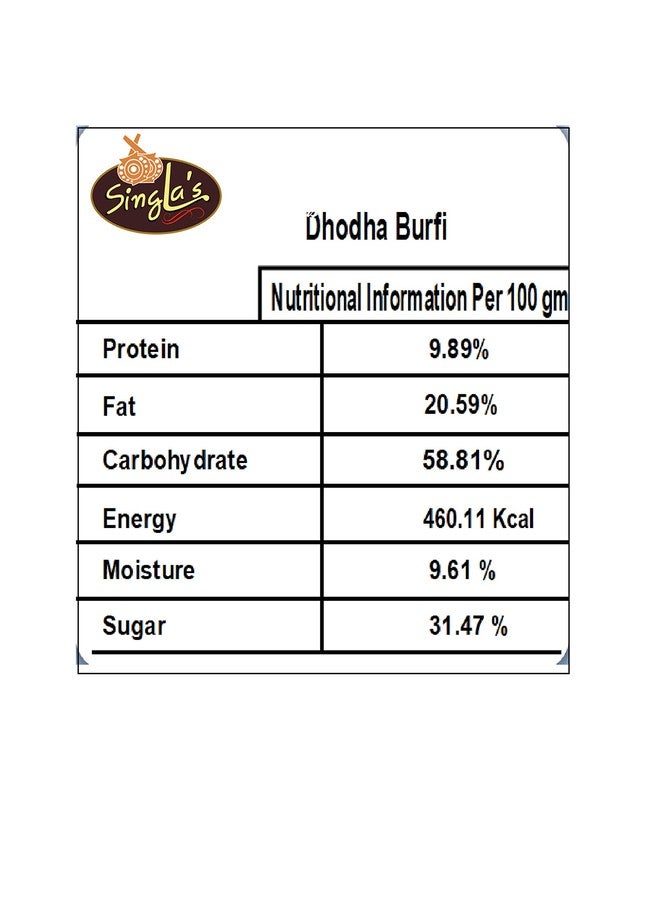 Singla Sweets Dodha burfi 250g Combo (Pack of 2 * 250, 500g) - Image 4
