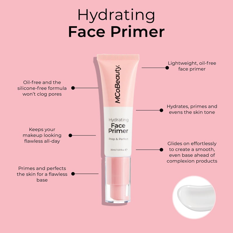 MCoBeauty Hydrating Primer Makeup - Water-Based Oil-Free Gel Primer for Smooth Application - Helps Reduce the Appearance of Dryness Before Makeup - Face Make-up - 30ml - Image 5