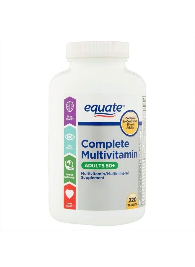 Equate - Mature Complete Multivitamin with Lycopene Tablets, 220-Count Bottle - Image 1