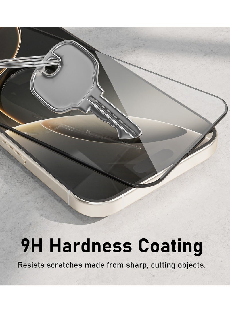 Mezone iPhone 16 Pro Max Screen Protector With Auto Alignment Kit HD Free Hand Easy Installation Frame Military-Grade Protection Scratch Resistant Anti-Fingerprint Bubble Free 9H Tempered Glass Film, Clear - Image 4