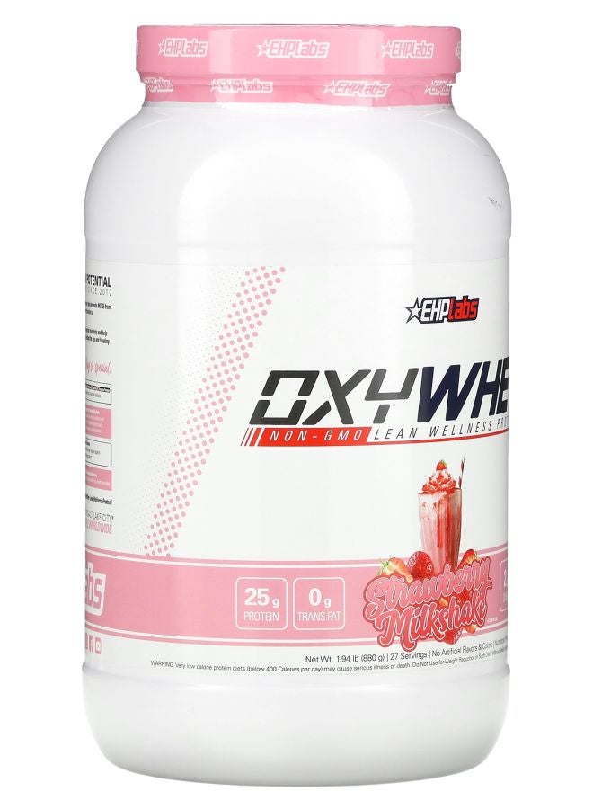 EHPLabs OxyWhey Lean Wellness Protein Strawberry Milkshake 1.94 lb (880 g) - Image 2