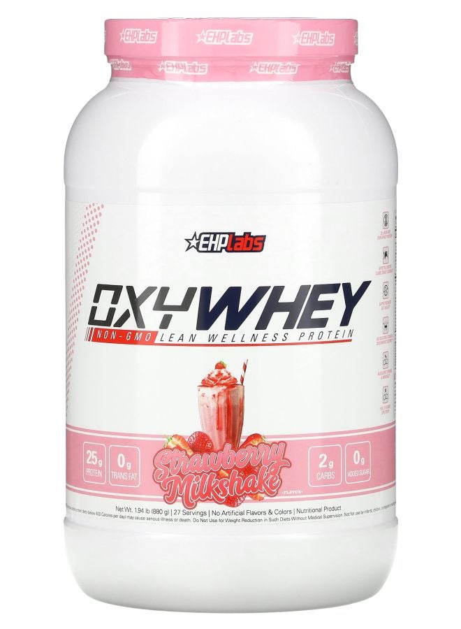 EHPLabs OxyWhey Lean Wellness Protein Strawberry Milkshake 1.94 lb (880 g) - Image 1