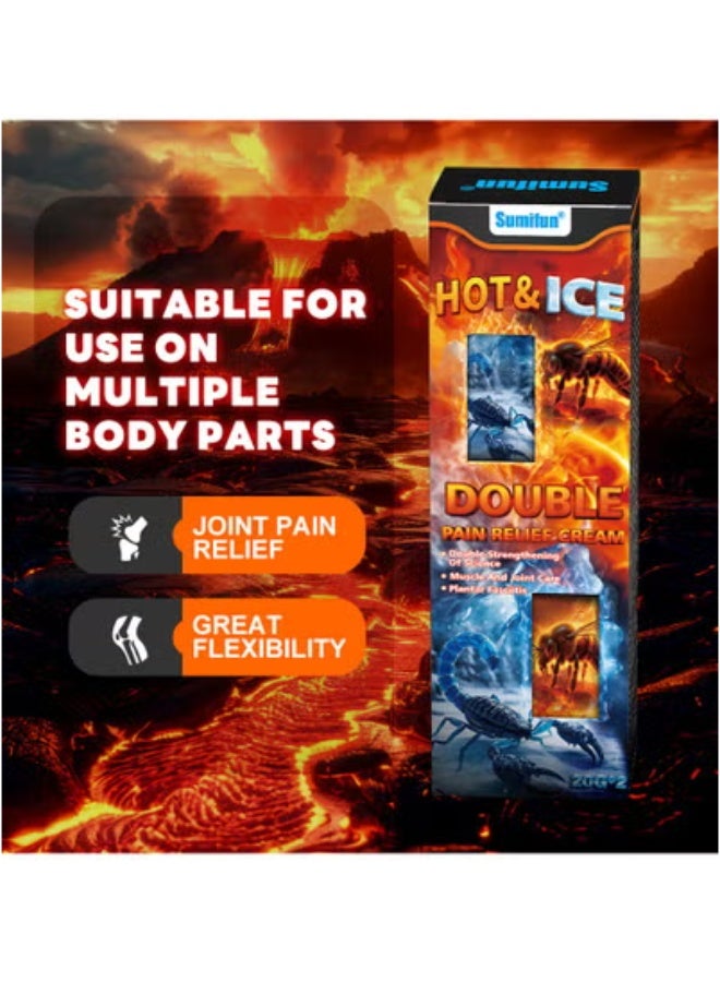 Sumifun Sumifun Bee Venom and Scorpion Venom - Ice and Fire Dual Sense Pain Relief Cream for Massaging Knee, Shoulder and Neck Joints 2 Packs - Image 3