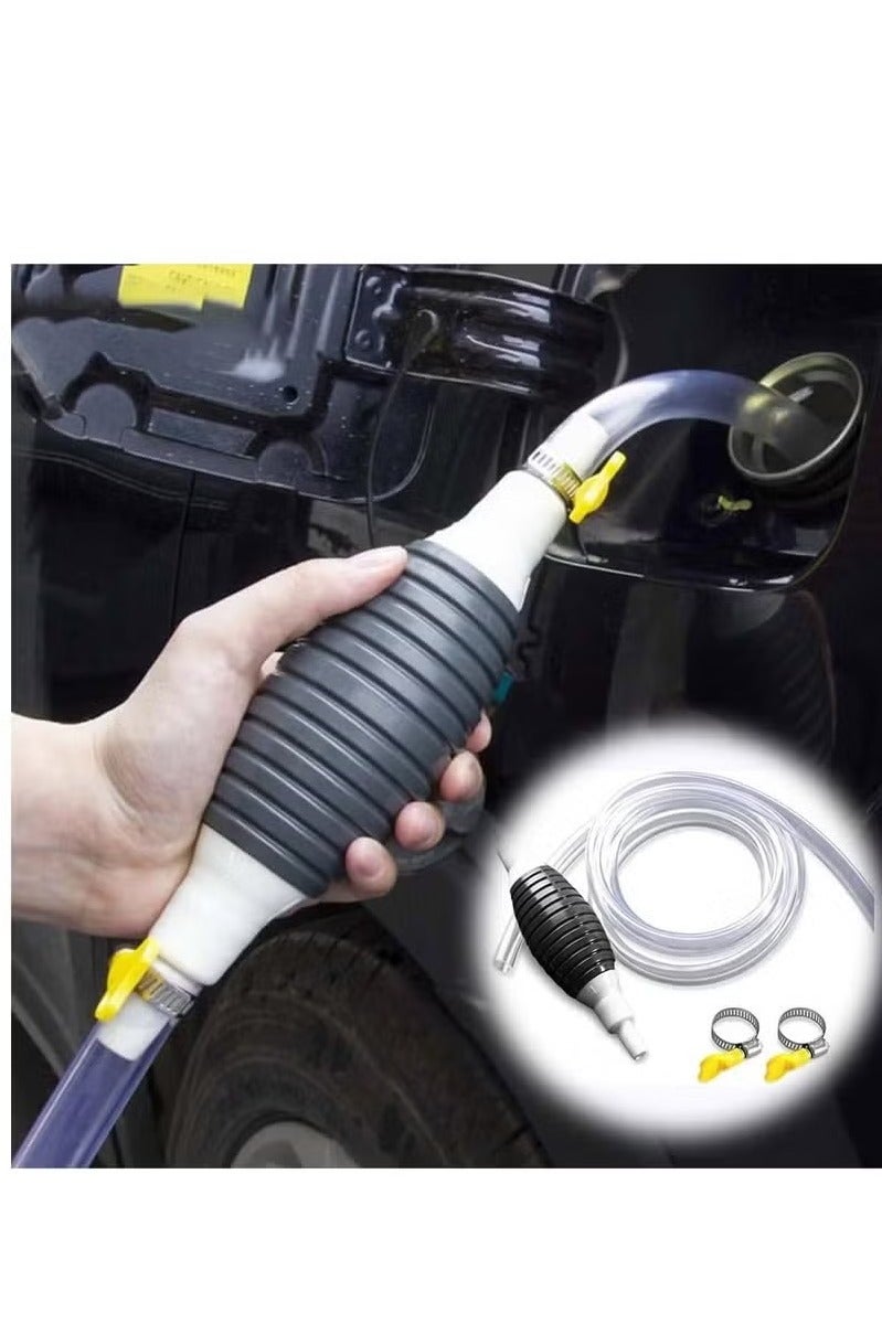 Manual Fluid Transfer Pump for Oil, Gasoline & Water – 1.5m Siphon Hose – Multi-Purpose Hand Pump for Cars & Home Use - Image 1