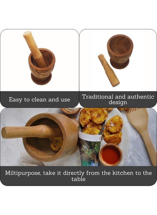 Imusa IMUSA USA Small Wood Mortar & Pestle  - Image 2