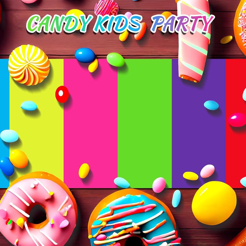 Woanger 2 Pcs 24 x 10 Colorful Polyester Carpet Runner Runway Rug Hallway Runner Rug Party Decorations with Tape for Themed Birthday Party SuppliesAssorted Color - Image 5