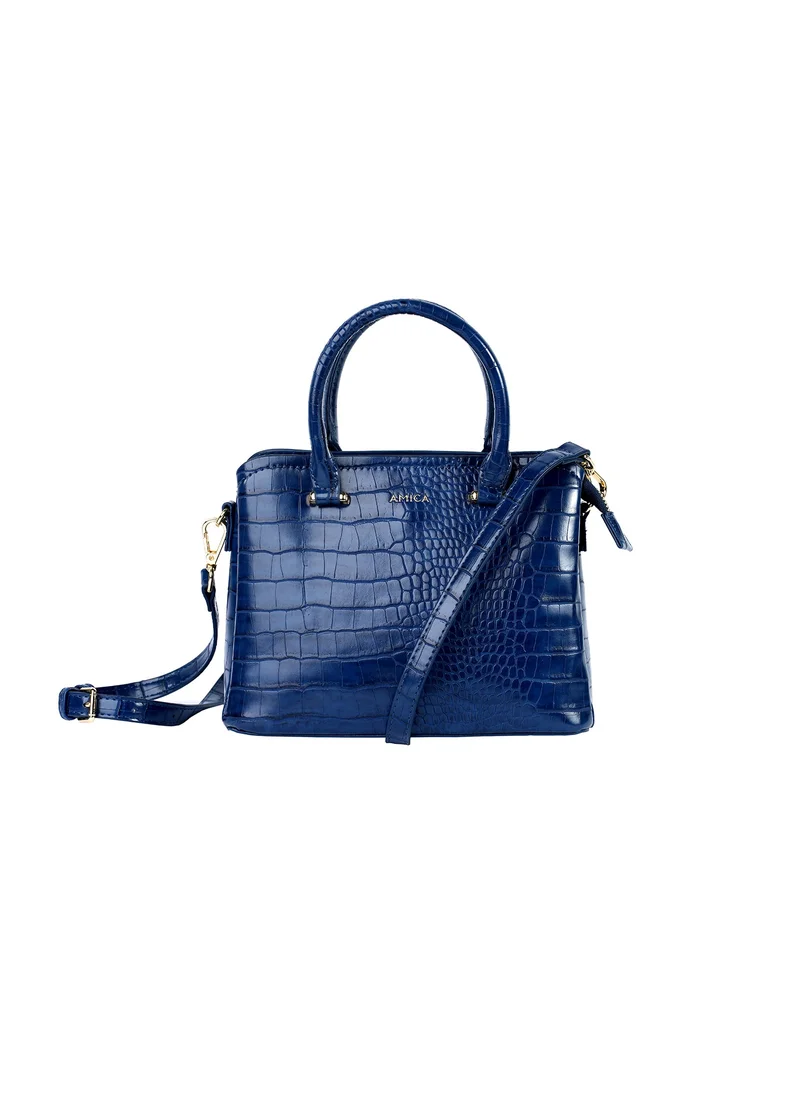 أميكا Daphne Reptile Textured Vegan Leather Ladies Shoulder Crossbody Handbag