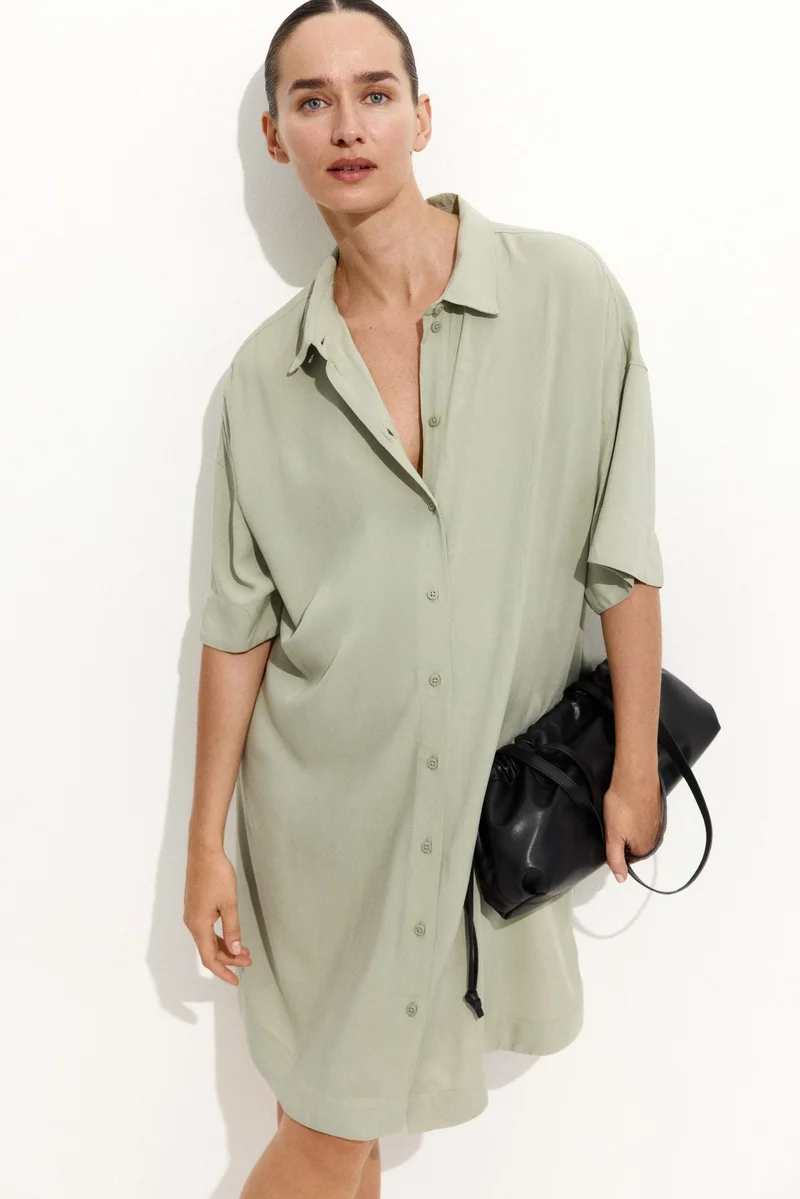 اتش اند ام فستان بتصميم قميص ماما لفترة الحمل وما بعدها